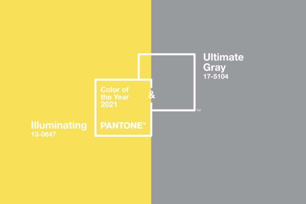 PANTONE 17-5104 Ultimate Gray + PANTONE 13-0647 Illuminating
