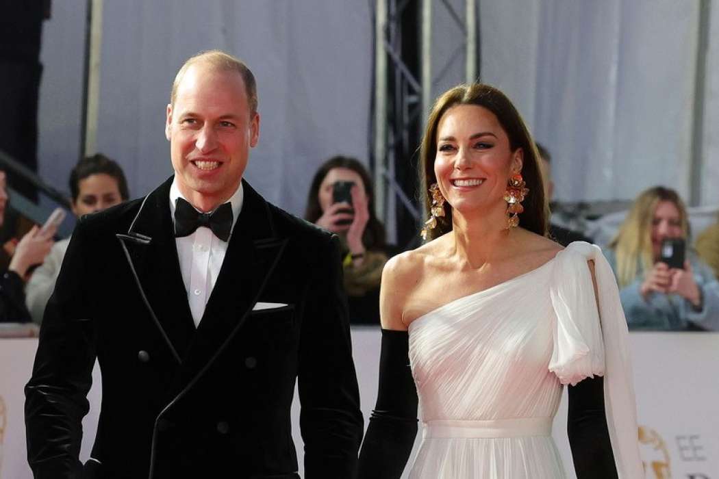 Kate Middleton in princ William BAFTA 2023