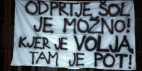 Protest za odprtje šol v Sevnici