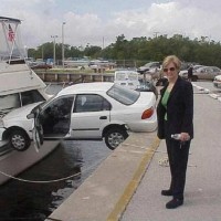 nesreča voznica morje avtomobil