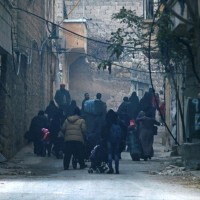 Alep, civilno prebivalstvo, umik