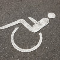 prometni znak, invalidski voziček, cestna talna oznaka,