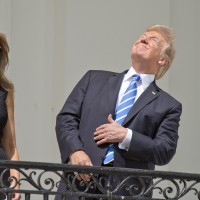 Donald Trump, Melania Trump, sončev mrk