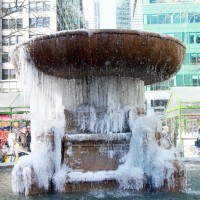 zamrznjena fontana, new york