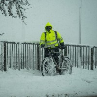 sneg, kolesar, snežne-razmere