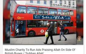 V Londonu po izvolitvi muslimana za župana na avtobusih že napisi Slava Alahu