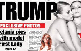 Prva dama intimno: razgaljena Melanija Trump v objemu z golo plavolasko