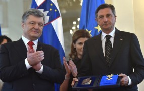 Pahor in Porošenko obsodila rusko priključitev Krima