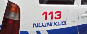 Ni se hotel ustaviti na znake policistov, je pa trčil v policijski avto
