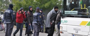 Med prevažanjem migrantov v Celju poškodoval več oseb