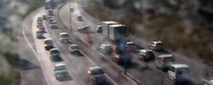 Zaradi te nesreče je nastala kolona na ljubljanski obvoznici