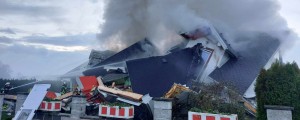 FOTO: V Trbojah pri Kranju se je ob eksploziji porušila hiša