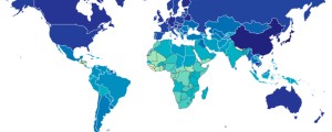 Zemljevid sveta glede na povprečni IQ: Kako smo se odrezali Slovenci?