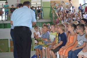 FOTO: Trebanjski župan obiskal prvošolčke