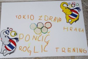 FOTO: Otroci z ambasadorji športa ustvarili olimpijske kroge