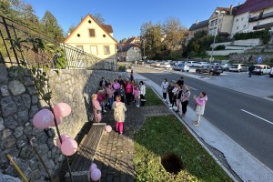 Zasaditev drevesa ob Rožnatem oktobru v Metliki