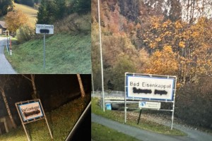 Vandali na avstrijskem Koroškem počrnili slovenska imena krajev