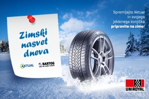 Varno po snegu s pnevmatikami Uniroyal