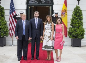 Donald in Melania sta gostila španskega kralja Felipeja VI.in kraljico Letizio