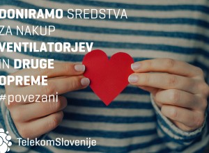 Telekom Slovenije za zdravljenje bolnikov s koronavirusom doniral 40 tisoč evrov