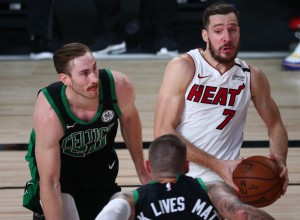 Miami Gorana Dragića po zmagi proti Bostonu v finalu lige NBA