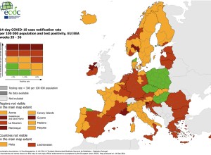 Zahodna Slovenija na zemljevidu ECDC že temno rdeča