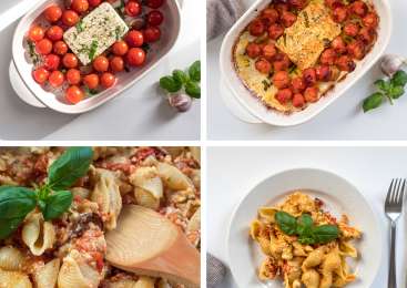 RECEPT: Testenine s pečenim feta sirom