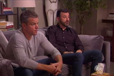 Matt Damon, Jimmy Kimmel - Na večerji pri Jimmyju Kimmelu, se je Matt Damon skoraj zadušil s hrano