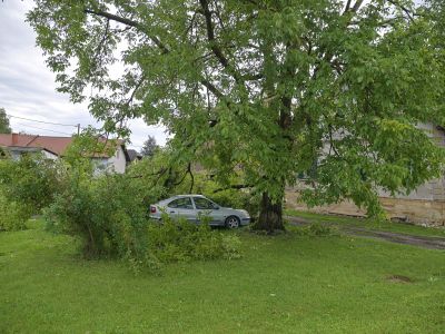 neurje-julij-2023, nevihta-vreme-toča, podrta-drevesa, gasilci, radenci, mele