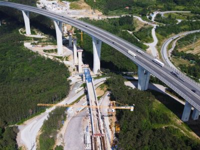GABROVICA, železniški viadukt, gradnja, drugi tir, Ponting.jpg