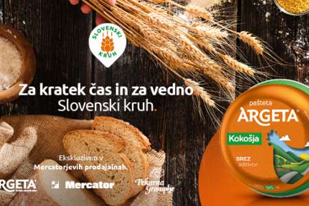 Argeta, Mercator in Pekarna Grosuplje združeni v projektu Slovenski kruh