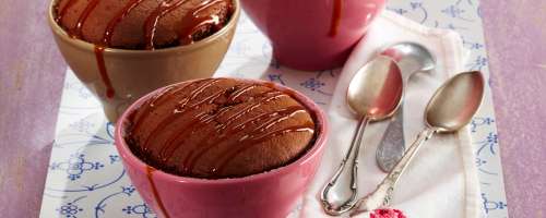 Recept : Čokoladno karamelni sufle
