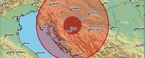 Močan potres prizadel Hrvaško; pokali so zidovi, ljudje so bežali iz hiš