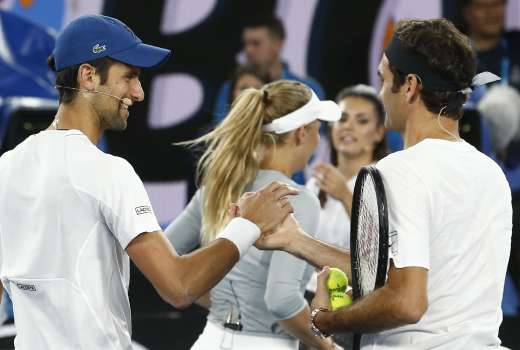 Novak Đoković in Roger Federer