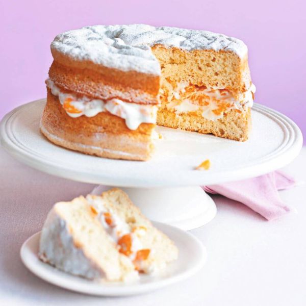 Biskvitna torta z mandarinami