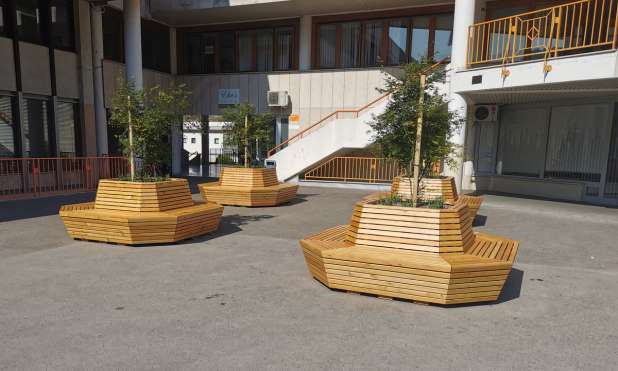 Nov videz ploščadi in parka v Litiji