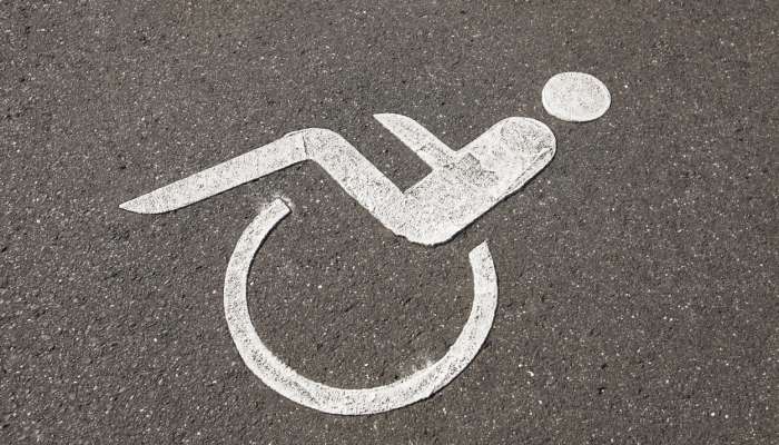 prometni znak, invalidski voziček, cestna talna oznaka,
