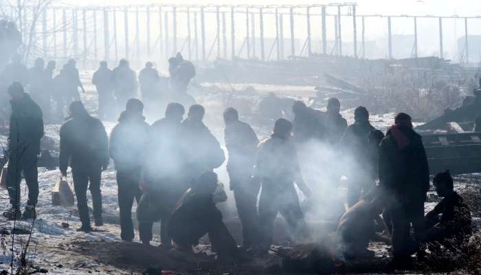 mraz, zima, Beograd, migranti, begunci