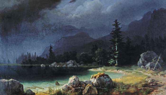 Marko Pernhart, Klanško jezero v nevihti