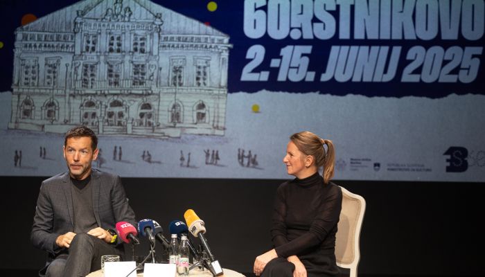 Aleš Novak, umetniški direktor Festivala Borštnikovo srečanje in Ajda Rooss, selektorica tekmovalneg