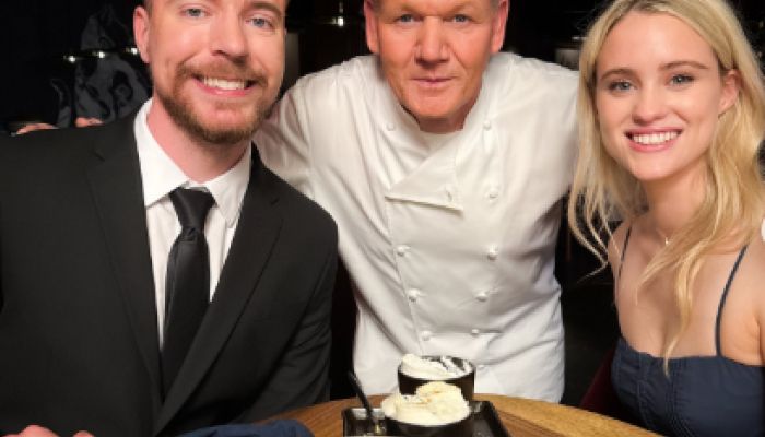 MrBeast, Gordon Ramsay - Eden izmed zmenkov je bila večerja, ki jo je pripravil sloviti kuharski moj
