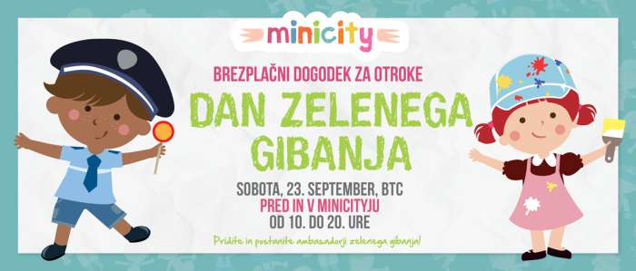 Minicity brezplačno vabi na DAN ZELENEGA GIBANJA