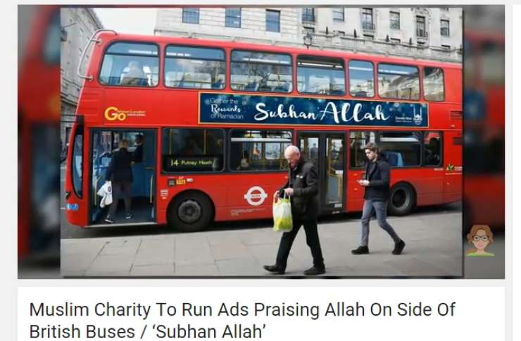 V Londonu po izvolitvi muslimana za župana na avtobusih že napisi Slava Alahu