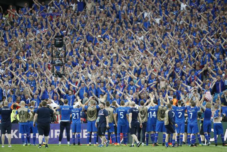 Kar petina Islandcev bi šla na nogometno SP v Rusijo