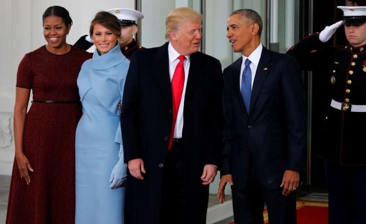 Melania in Donald na obisku pri Baracku in Michelle