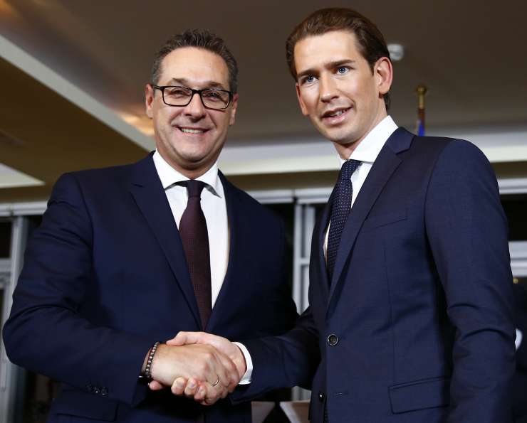 Avstrijska ljudska stranka in svobodnjaki predstavili novo vladno ekipo in program