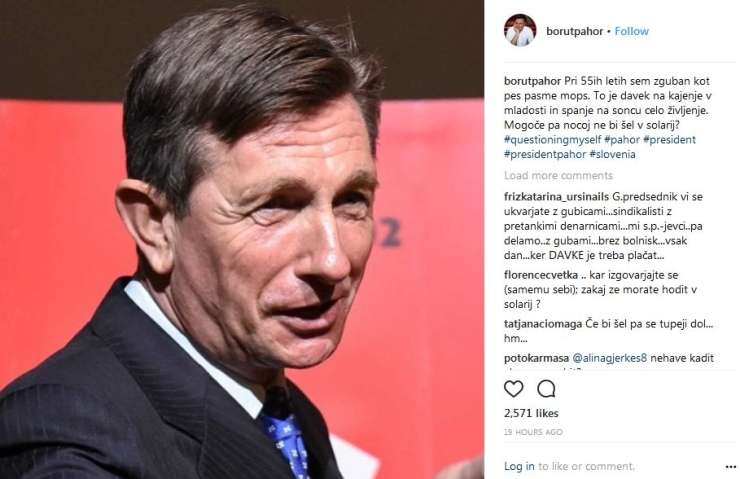 Pahor se sam sebi zdi "zguban kot pes", uporabniki Instagrama bi ga zaprli v cirkus