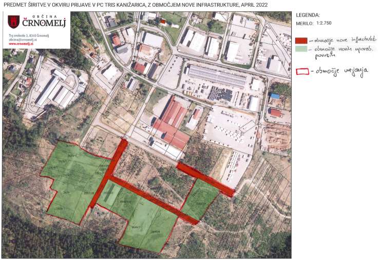 Odobrena sredstva za ureditev infrastrukture v PC TRIS Kanižarica