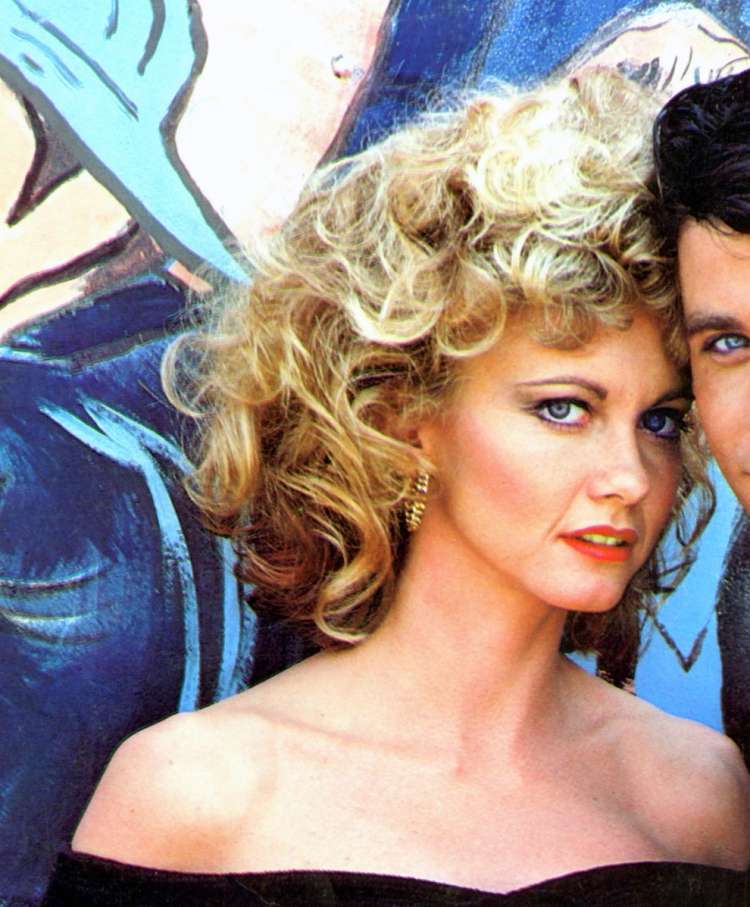 olivia newton john, john travolta, briljantina, grease