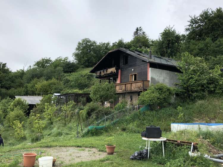Gabernik, požar, hiša